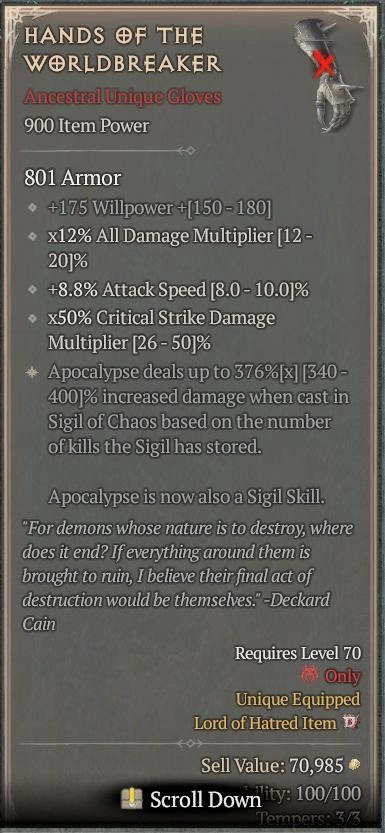 Apocalypse Warlock Build