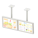 White Fast-Food Menu