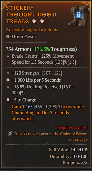 BUY STICKER-THOUGHT DOOM TREADS 1S#3640-Diablo 4 Items